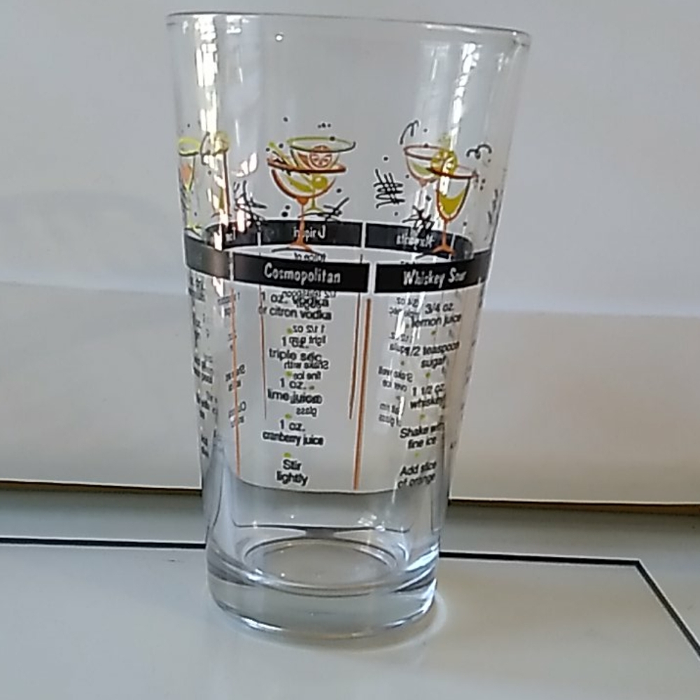 Classic cocktail recipe glass